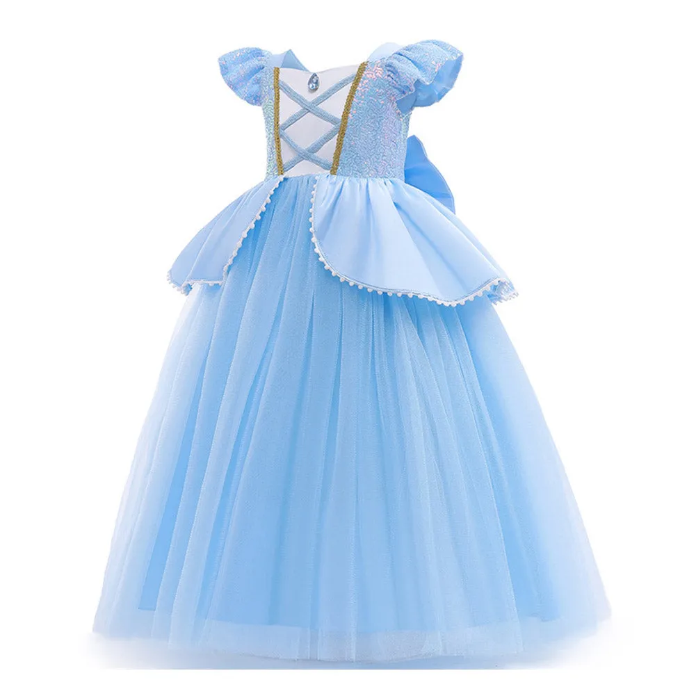 KIds Girls Cinderella Cosplay Costume Outfits Halloween Carnival Disguise Suit