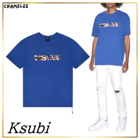 KSUBI  |Crew Neck Street Style Cotton Short Sleeves Oversized Logo