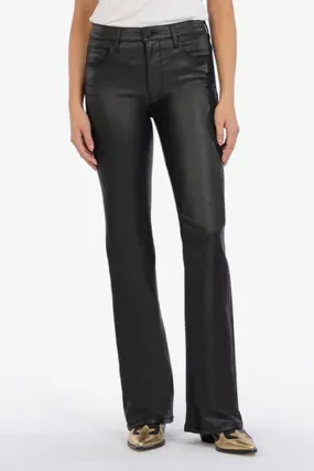 KUT Ana Fab Ab Coated High Waist Flare Jeans