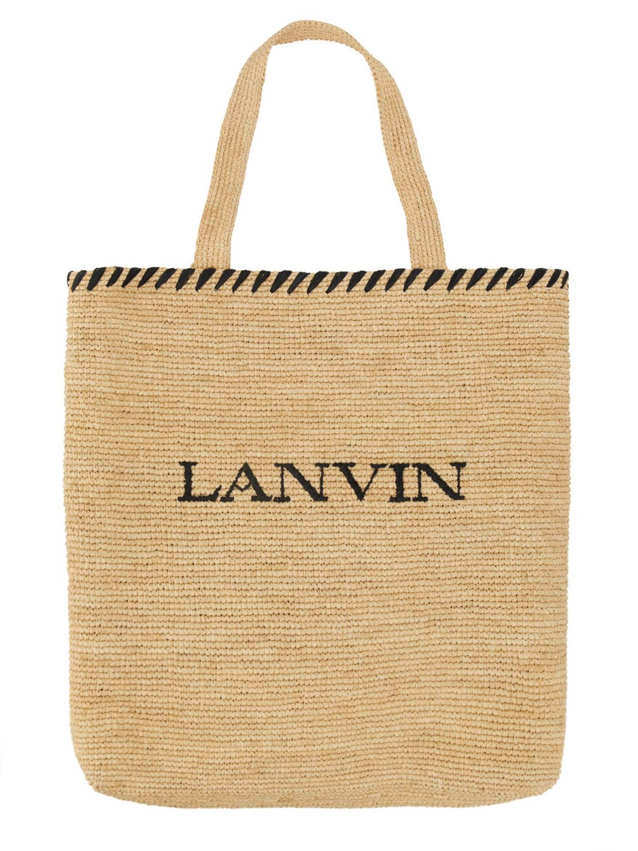 LANVIN    RAFFIA TOTE BAG