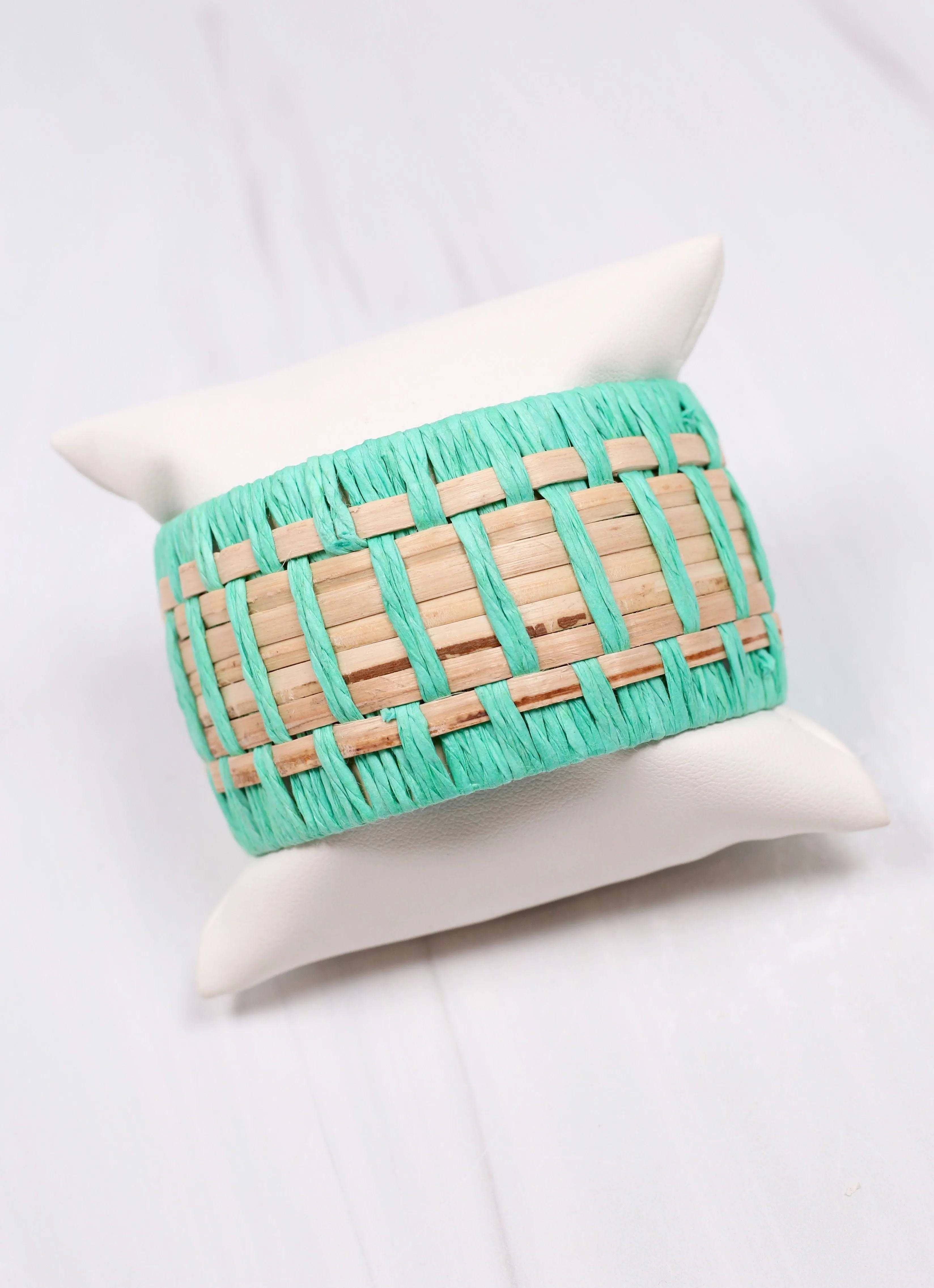 Leander Woven Cuff Bracelet TURQUOISE