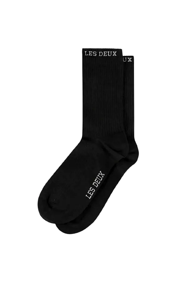 Les Deux Socks 2-Pack Black