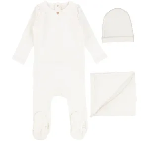 Lilette by Lil Legs White/Rose Gold Charm Layette Set