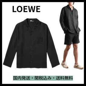 LOEWE  |Monogram Unisex Blended Fabrics Long Sleeves Plain Oversized