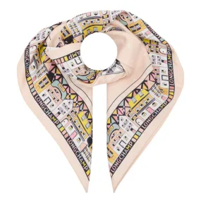 LONGCHAMP Eiffel Tower Silk Scarf - Nude