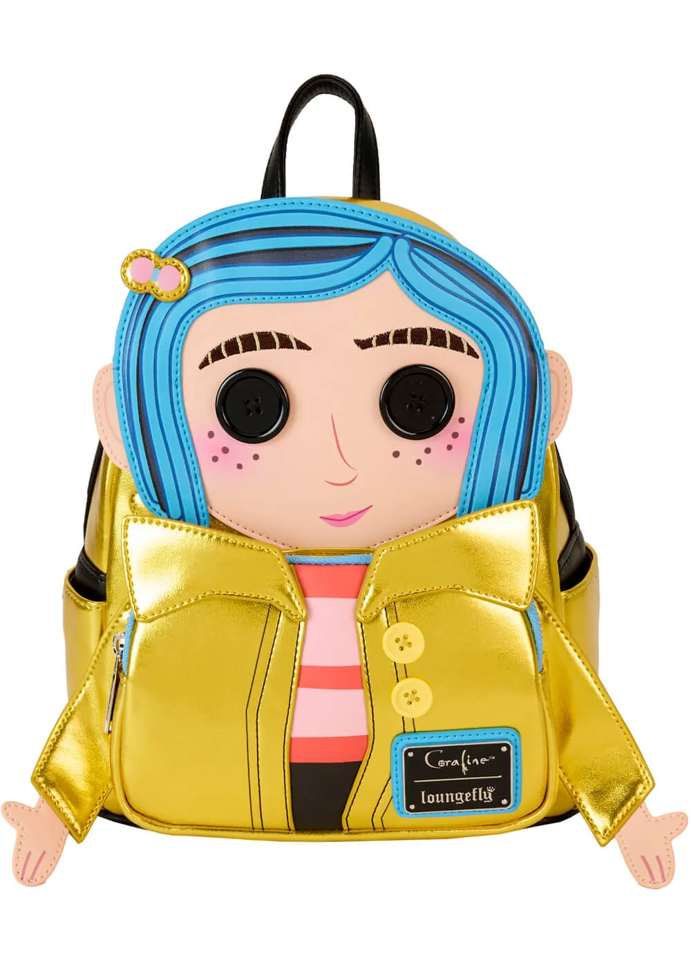 Loungefly Laika Coraline Doll Cosplay Backpack Yellow