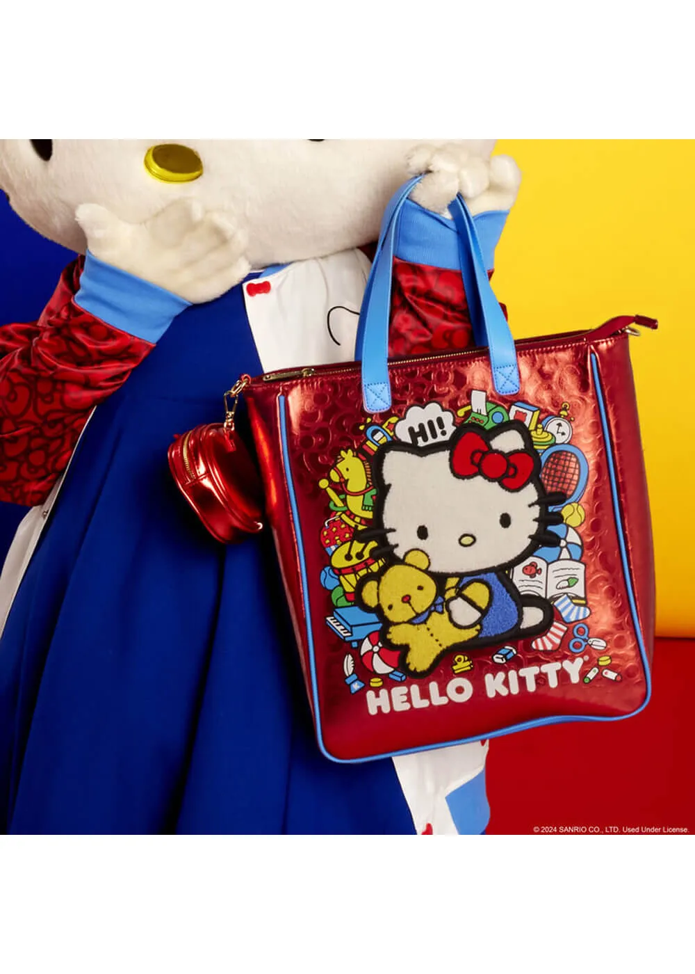 Loungefly Sanrio Hello Kitty Classic Metallic Tote With Coin Purse