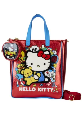 Loungefly Sanrio Hello Kitty Classic Metallic Tote With Coin Purse