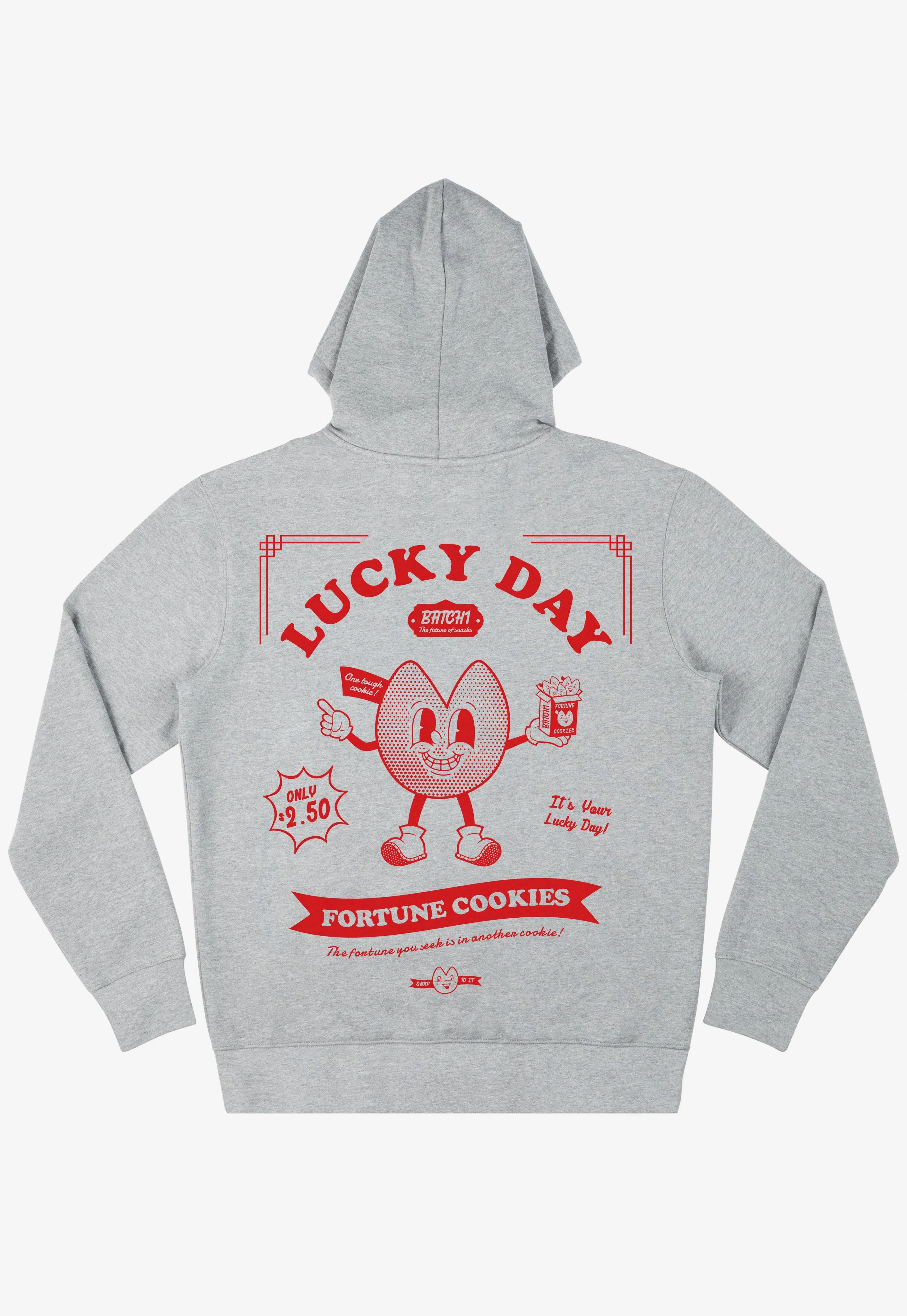 Lucky Day Fortune Cookies Grey Hoodie