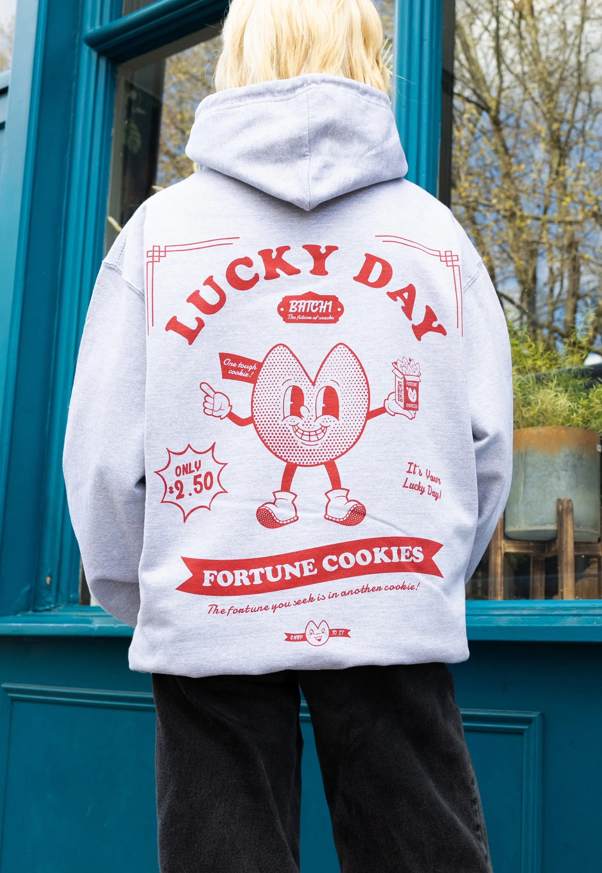 Lucky Day Fortune Cookies Grey Hoodie