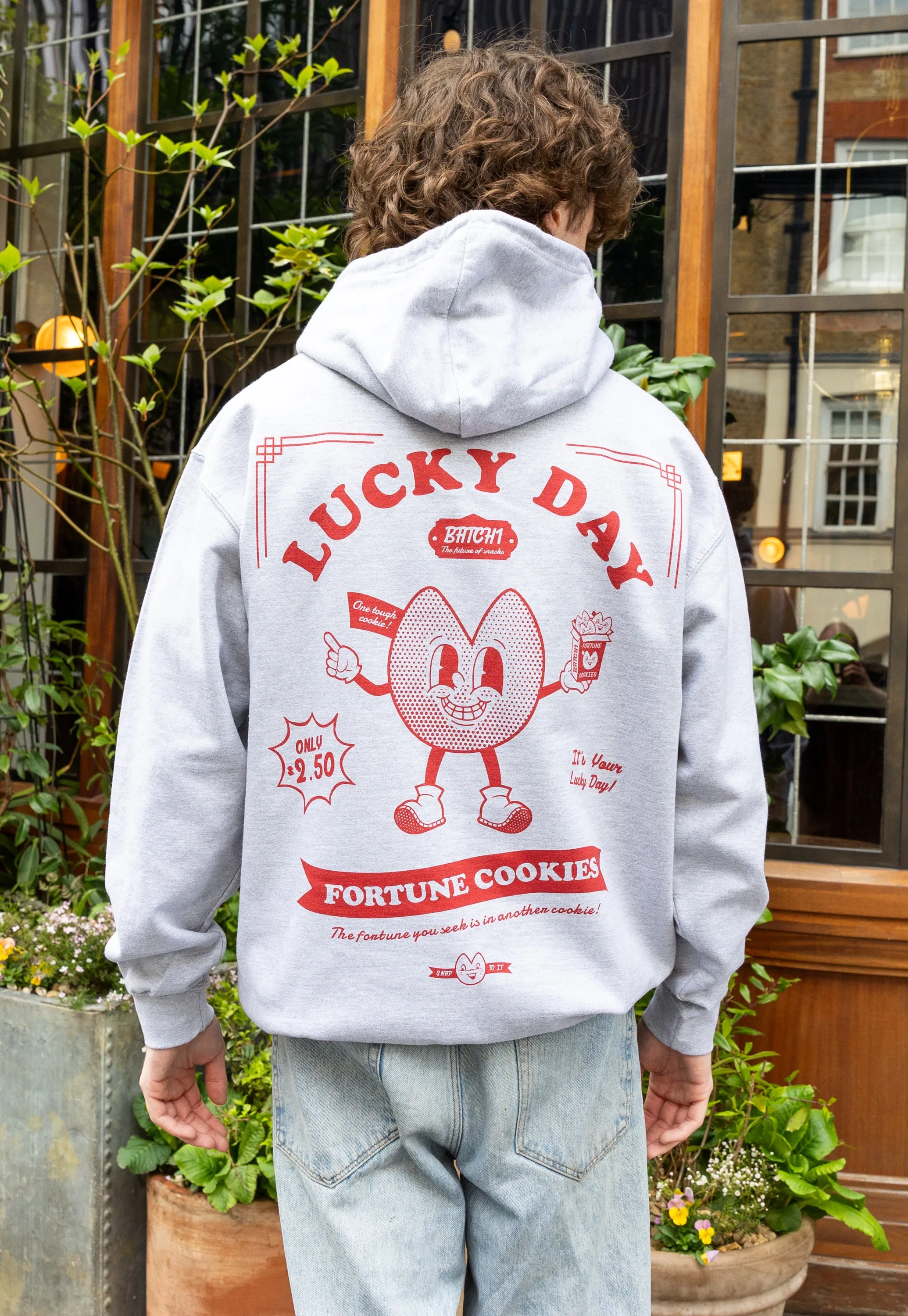 Lucky Day Fortune Cookies Grey Hoodie