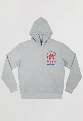 Lucky Fried Chicken Graphic Hoodie In Grey