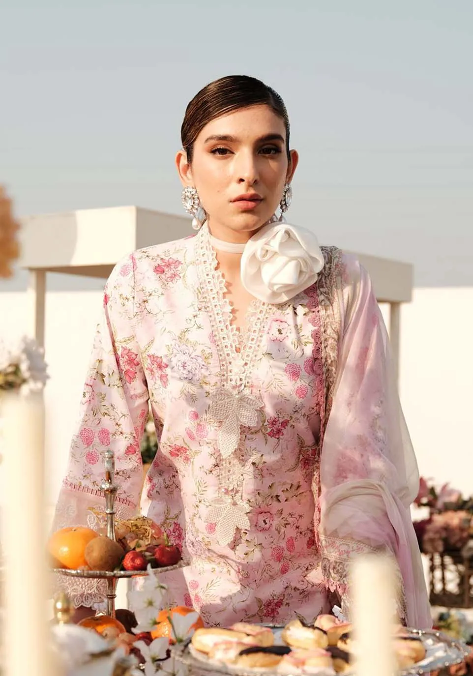 Luxe by Zarqash Embroidered Luxury Lawn Unstitched 3Pc Suit ZQ-12