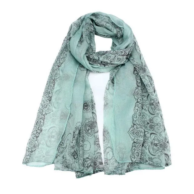 luxury brand scarf women  Classical Print Scarf Scarves Sun Protection Gauze Kerchief GS