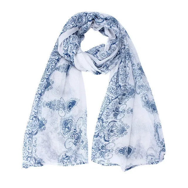 luxury brand scarf women  Classical Print Scarf Scarves Sun Protection Gauze Kerchief GS