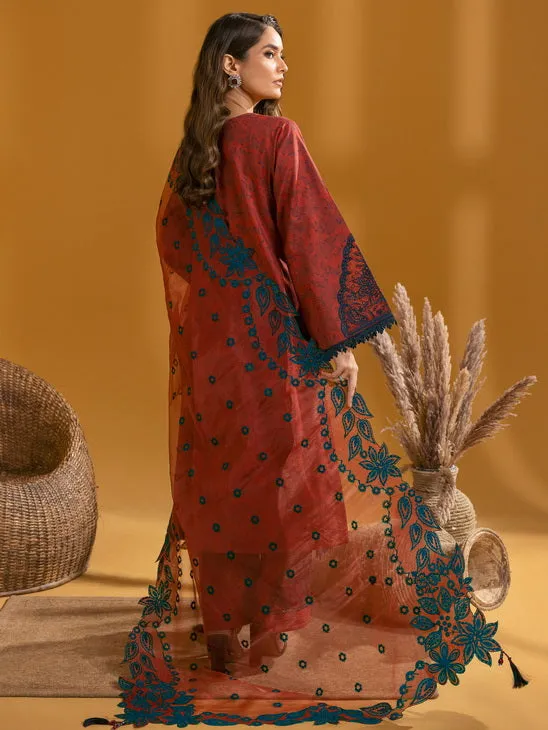 Maahi by Alizeh Fashion Embroidered Lawn Unstitched 3Pc Suit D-08 MIRA