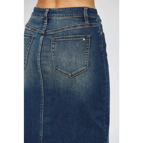 Mallory Midi Denim Skirt