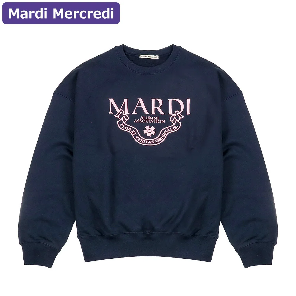 Mardi Mercredi  |Rib Street Style U-Neck Long Sleeves Plain Cotton Oversized