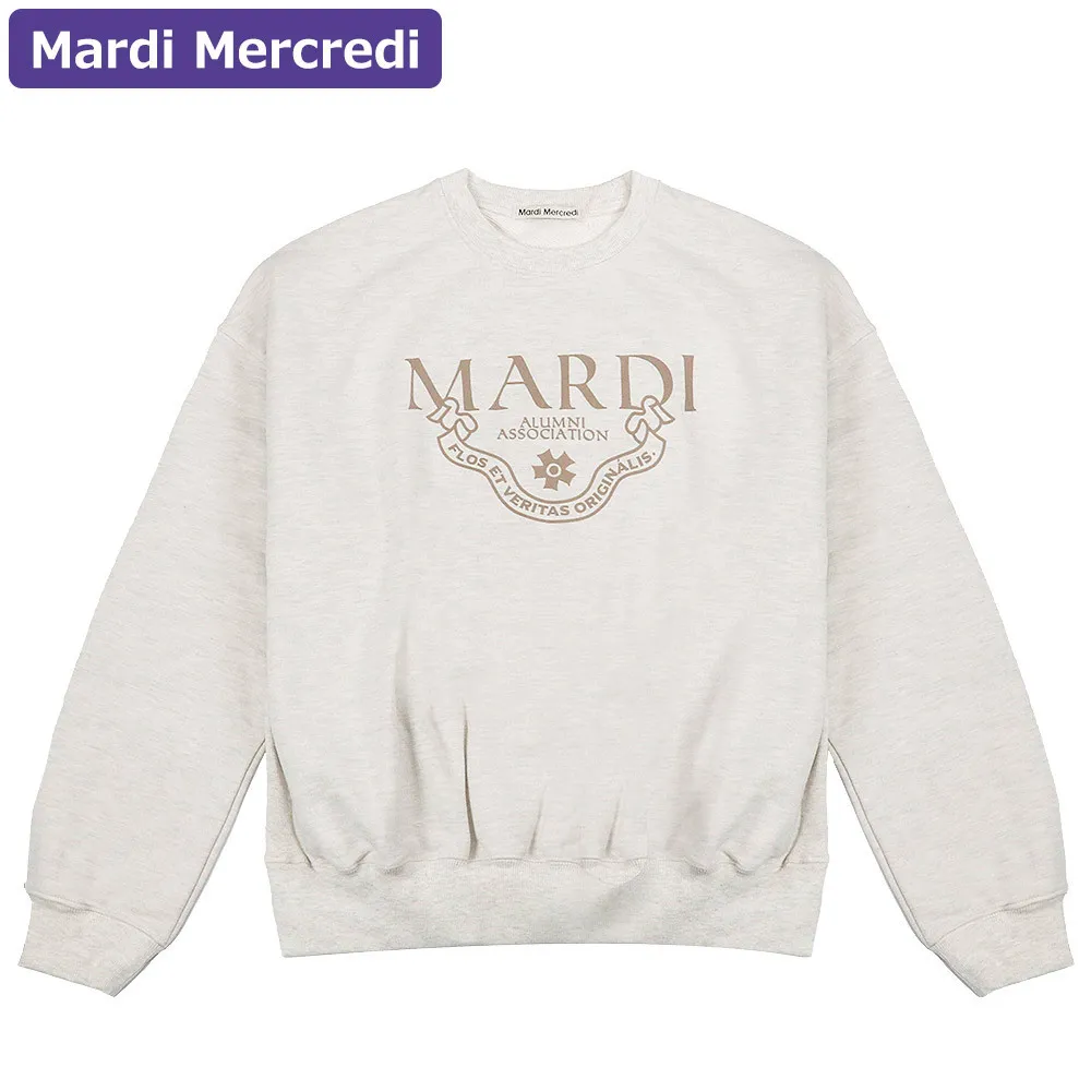 Mardi Mercredi  |Rib Street Style U-Neck Long Sleeves Plain Cotton Oversized