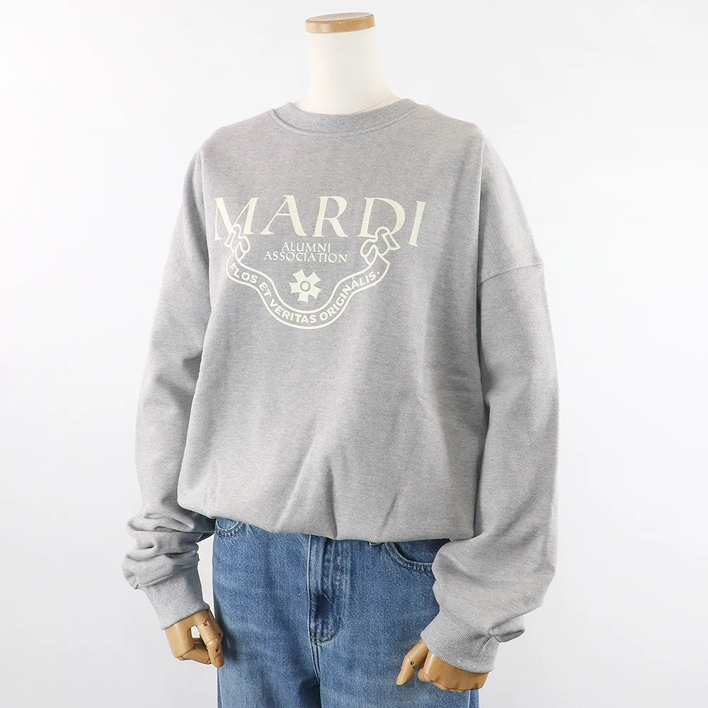 Mardi Mercredi  |Rib Street Style U-Neck Long Sleeves Plain Cotton Oversized