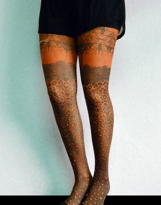 Marie Antoilette Clearance Leopardo Tights