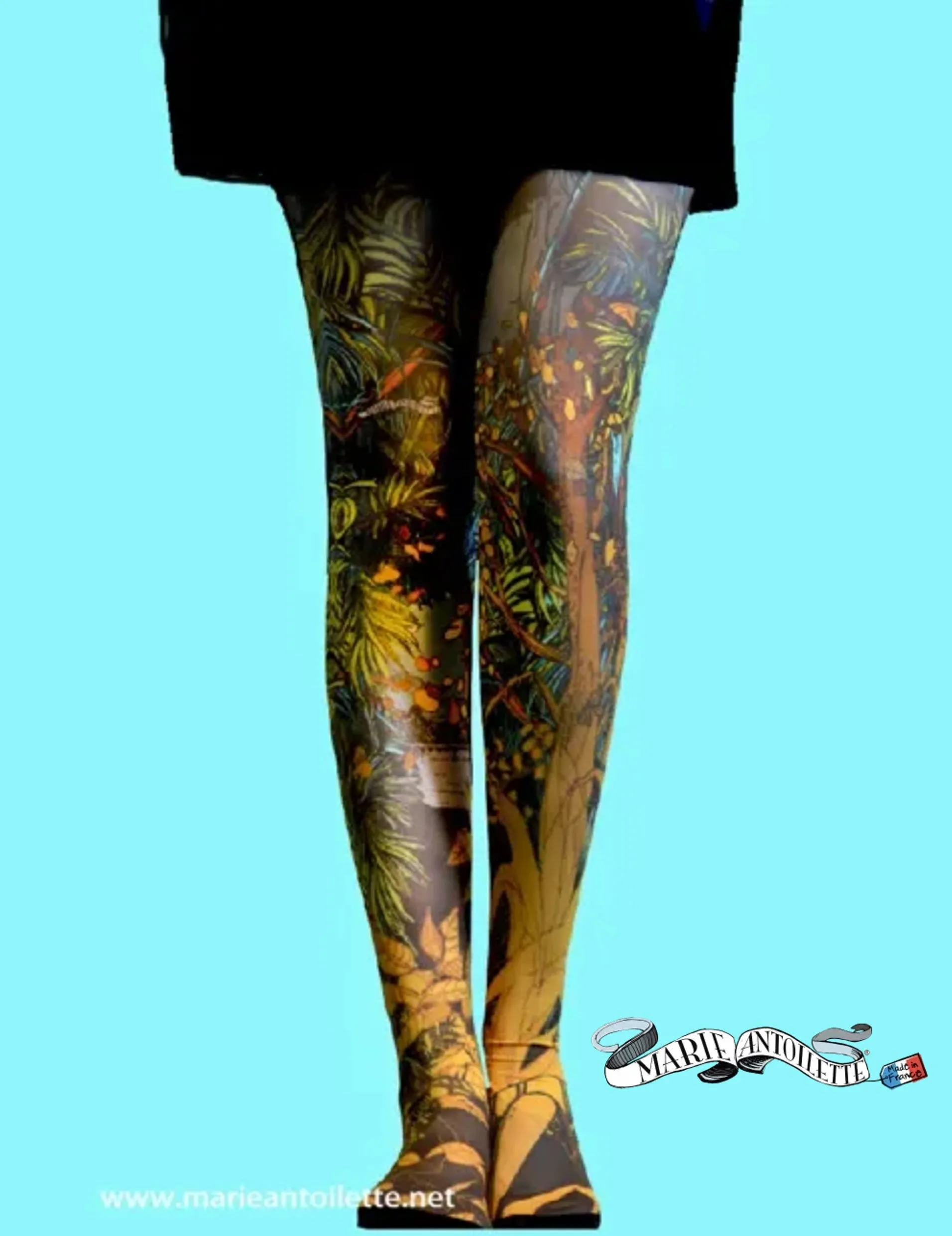 Marie Antoilette Lille Au Tressor Printed Tights