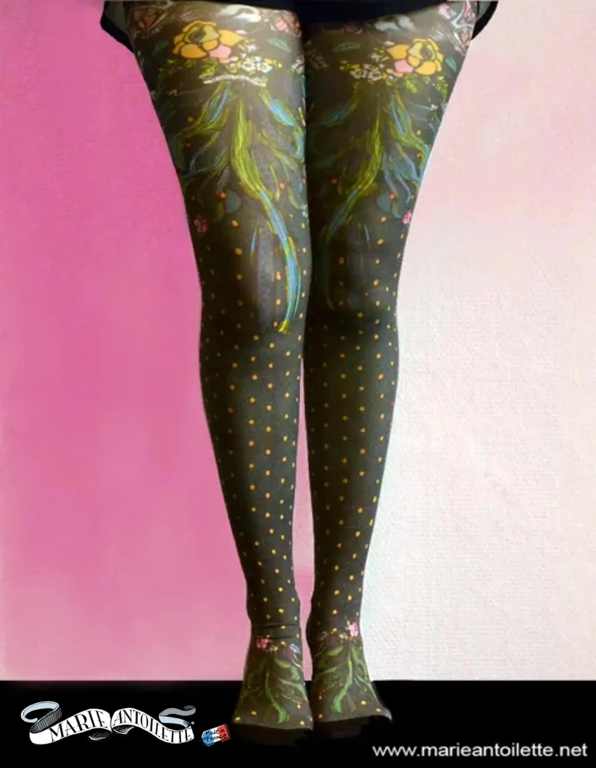 Marie Antoilette Lillith Printed Tights