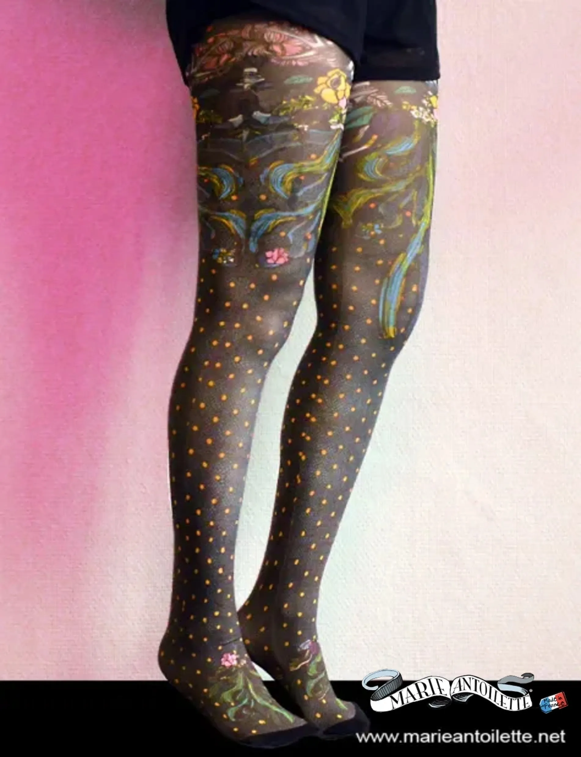 Marie Antoilette Lillith Printed Tights