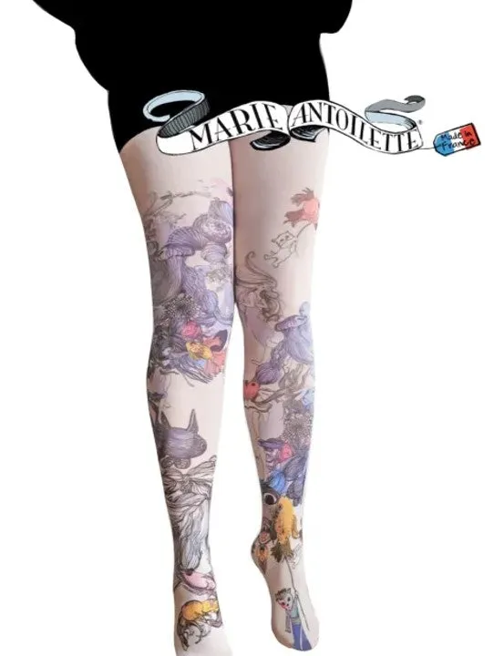 Marie Antoilette Poisson Chat Printed Tights