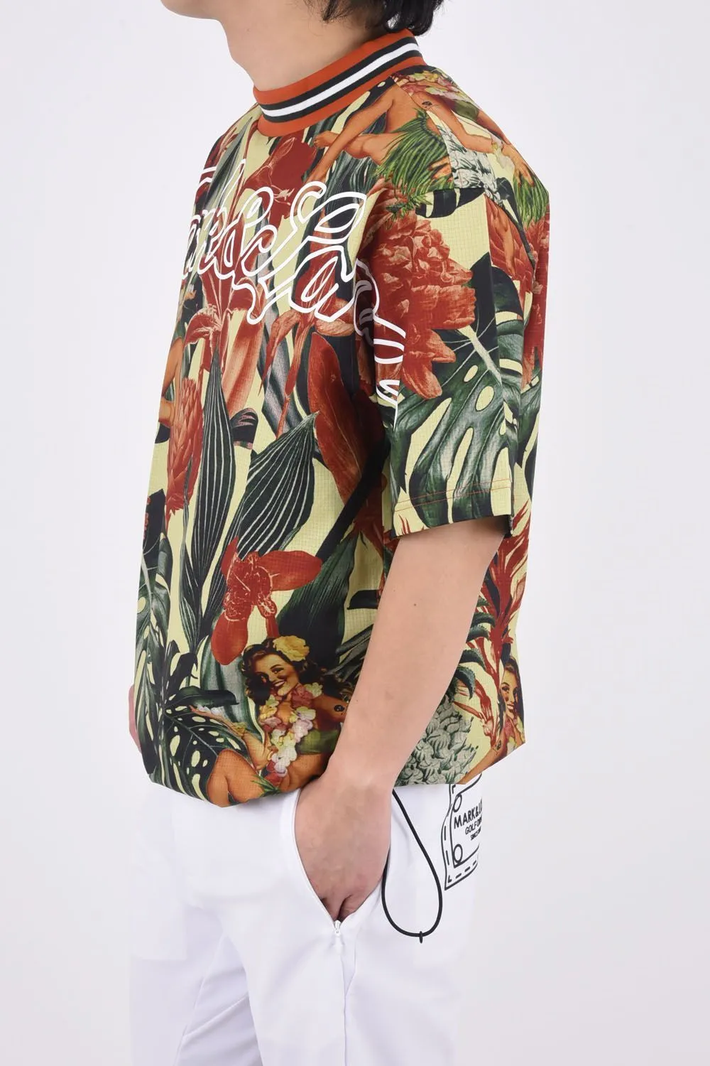 MARK&LONA  |Skull Camouflage Unisex Nylon Street Style Short Sleeves