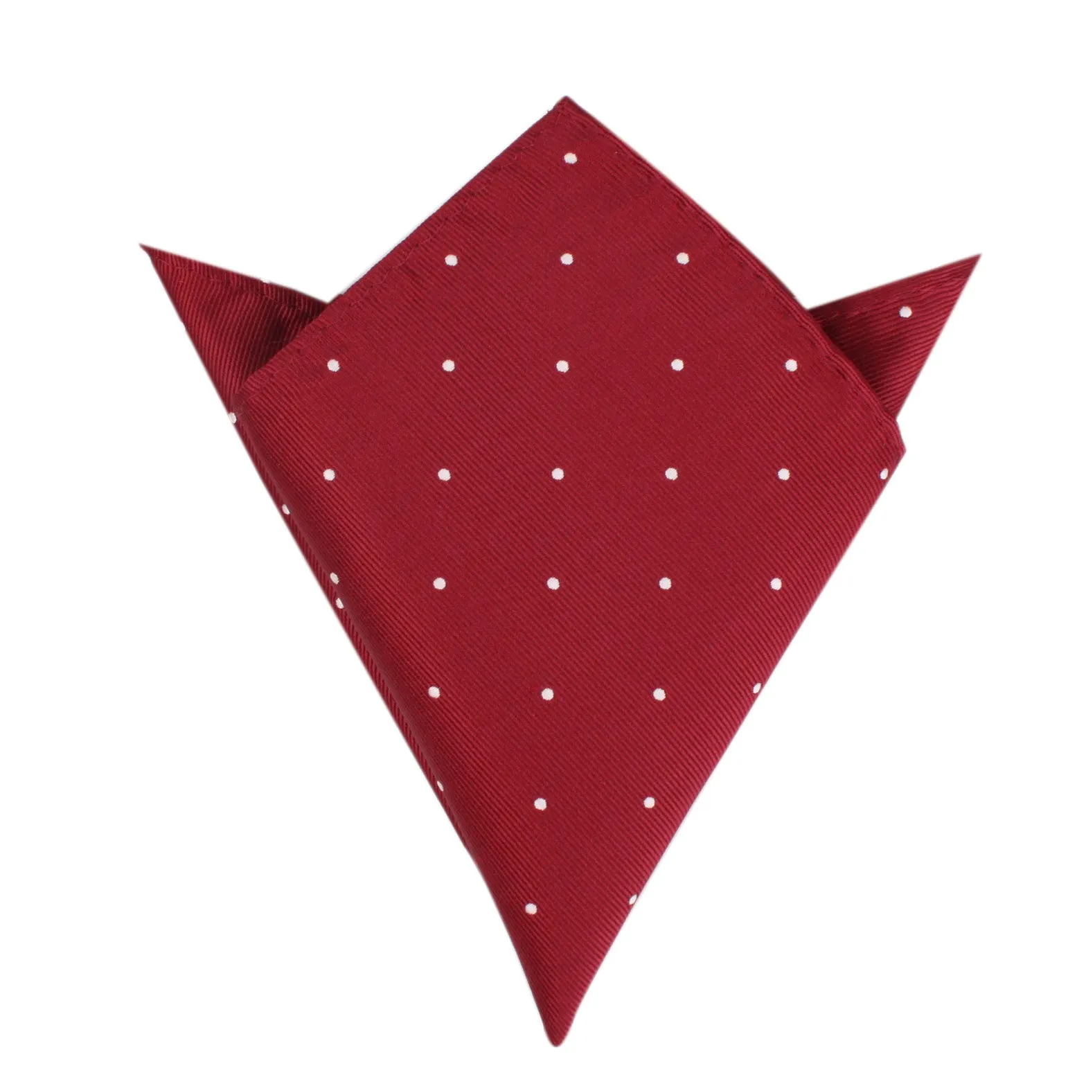 Maroon with White Polka Dots Pocket Square