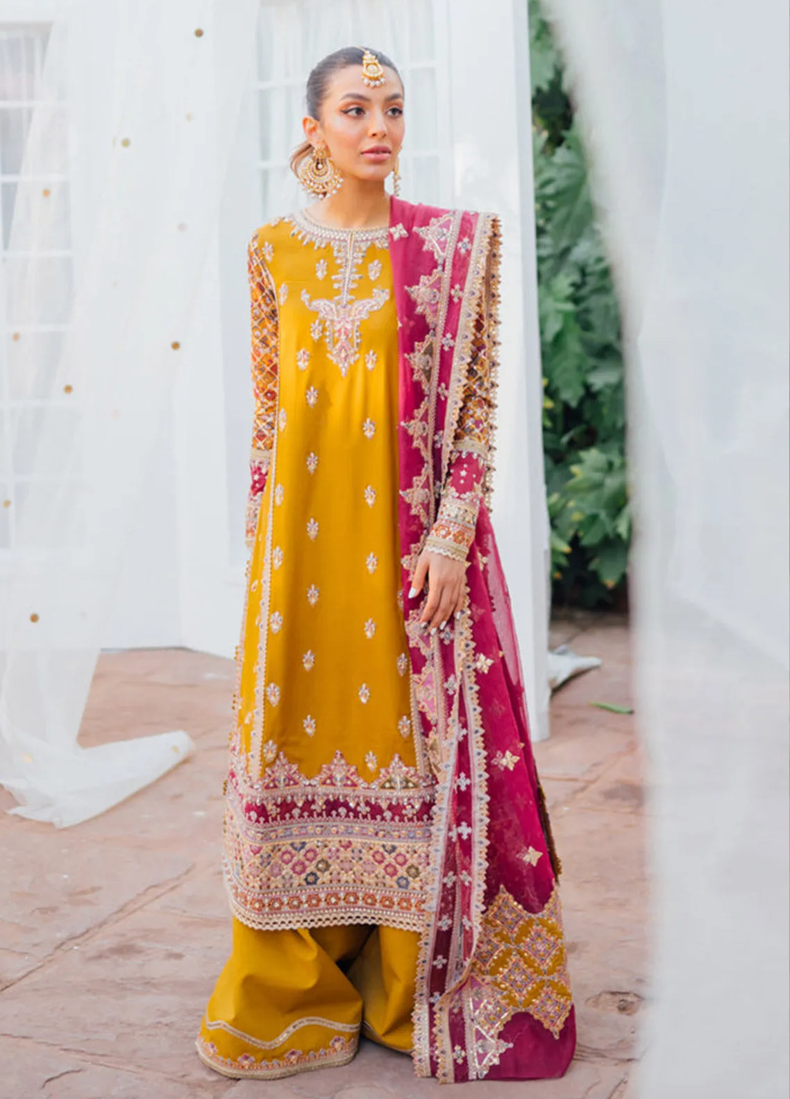 Mastani By Qalamkar Embroidered Raw Silk Unstitched 3 Piece Suit -  02