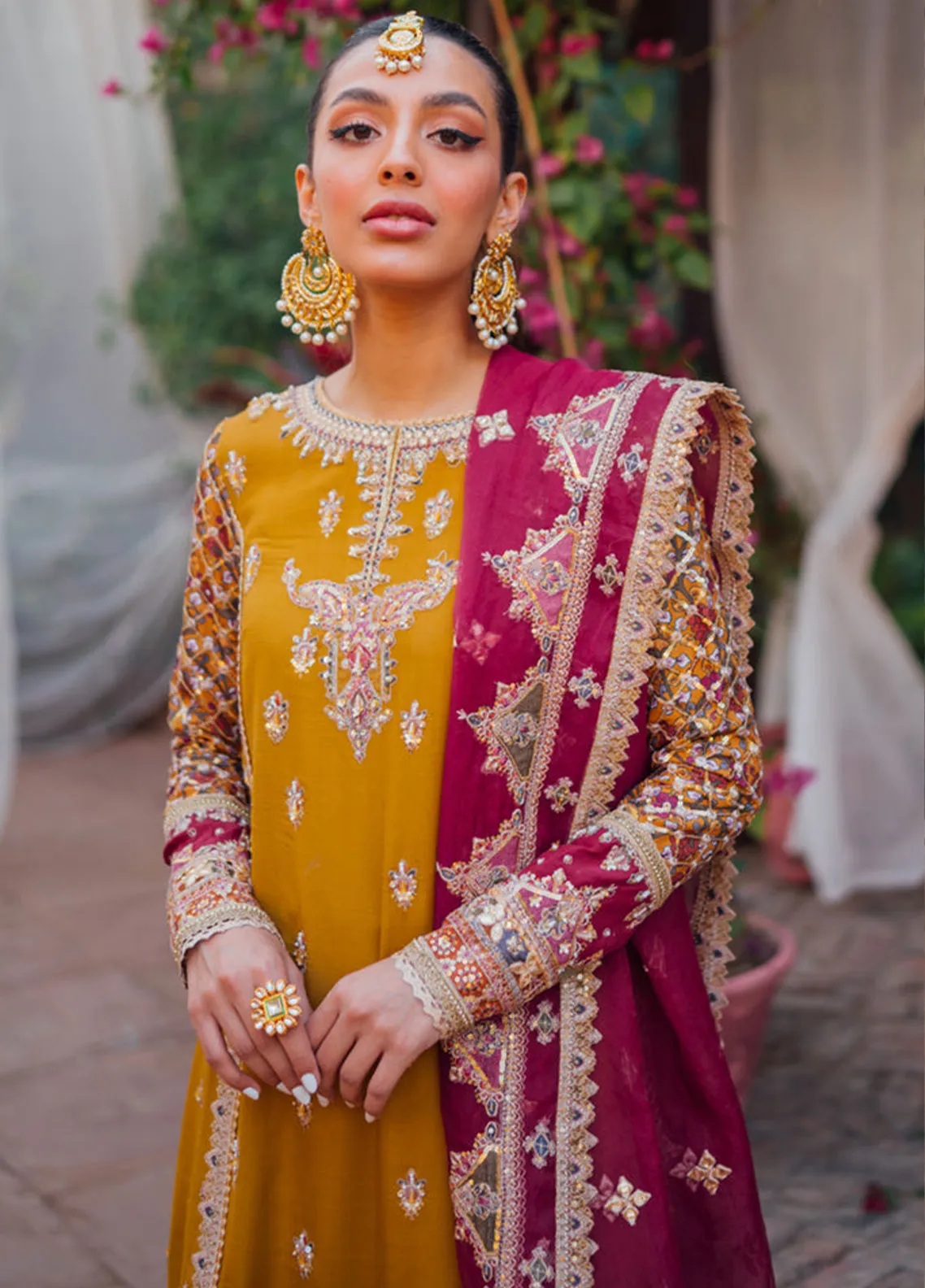 Mastani By Qalamkar Embroidered Raw Silk Unstitched 3 Piece Suit -  02