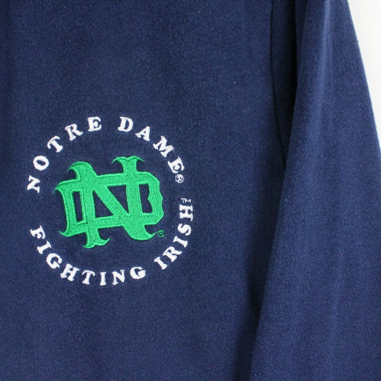 Mens ADIDAS NOTRE DAME Hoodie Navy Blue | Large