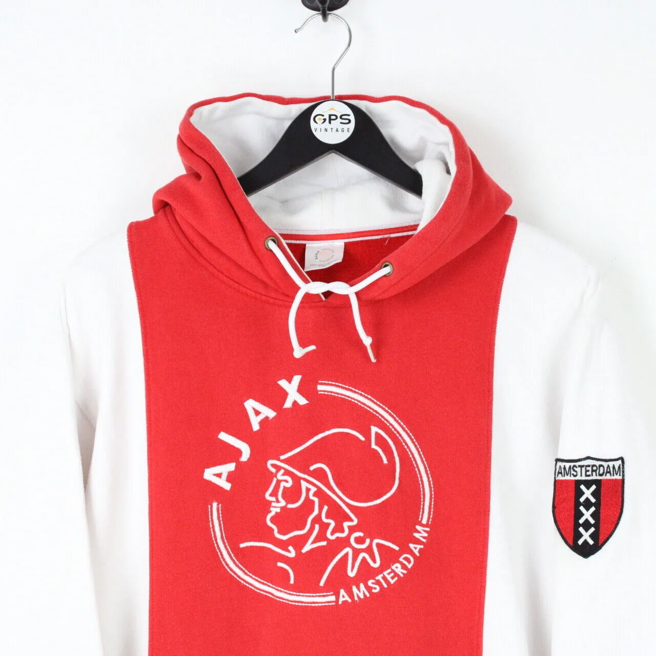 Mens AJAX 00s Amsterdam Hoodie Red | Medium