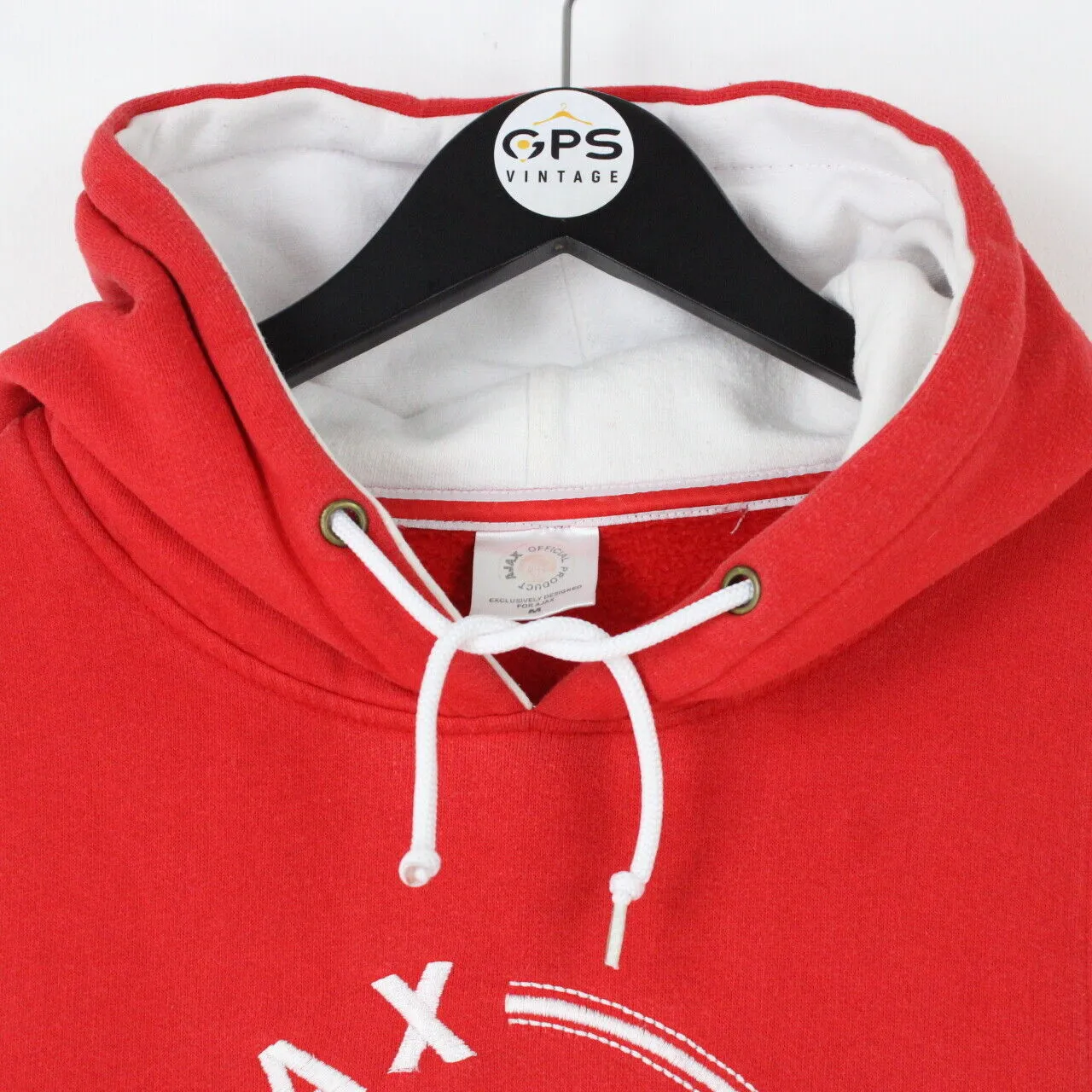 Mens AJAX 00s Amsterdam Hoodie Red | Medium