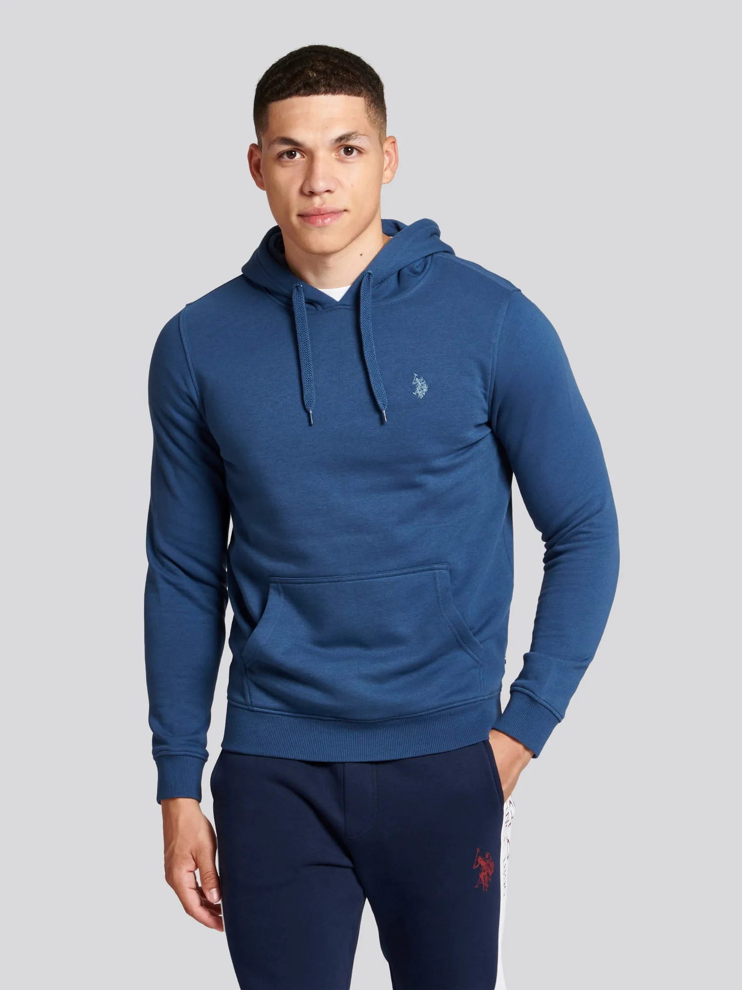 Mens Classic Fleece Hoodie in Dark Denim