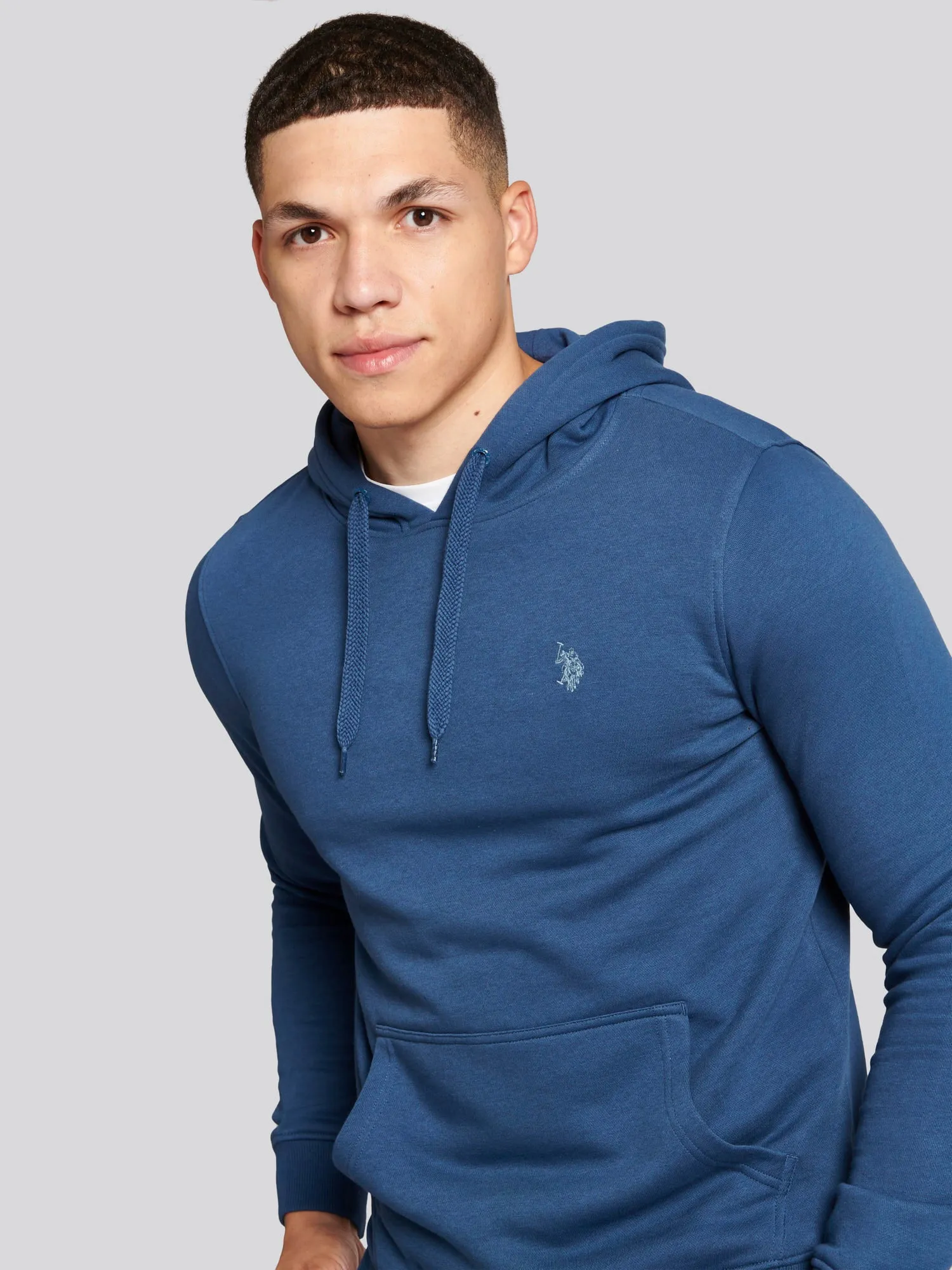 Mens Classic Fleece Hoodie in Dark Denim