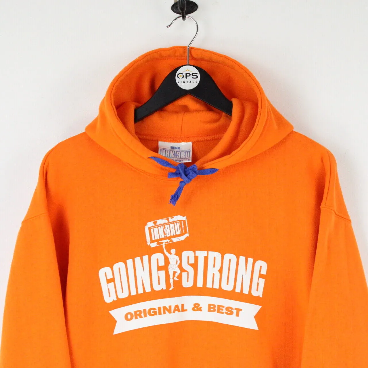 Mens IRN BRU Hoodie Orange | Medium