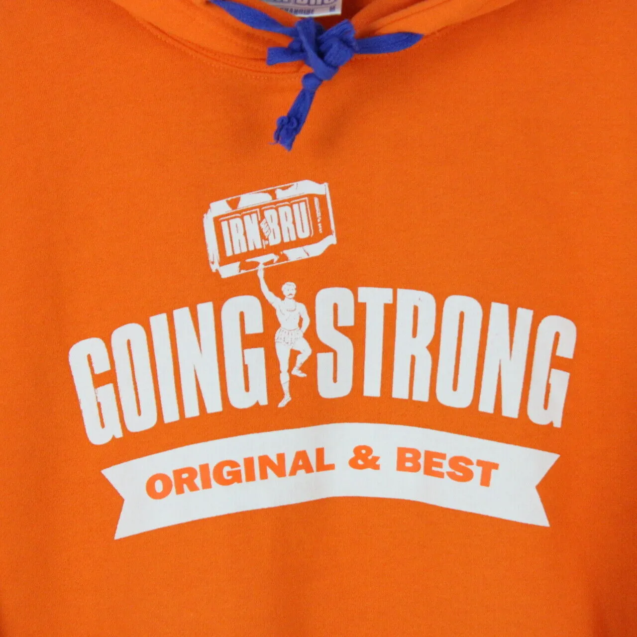 Mens IRN BRU Hoodie Orange | Medium