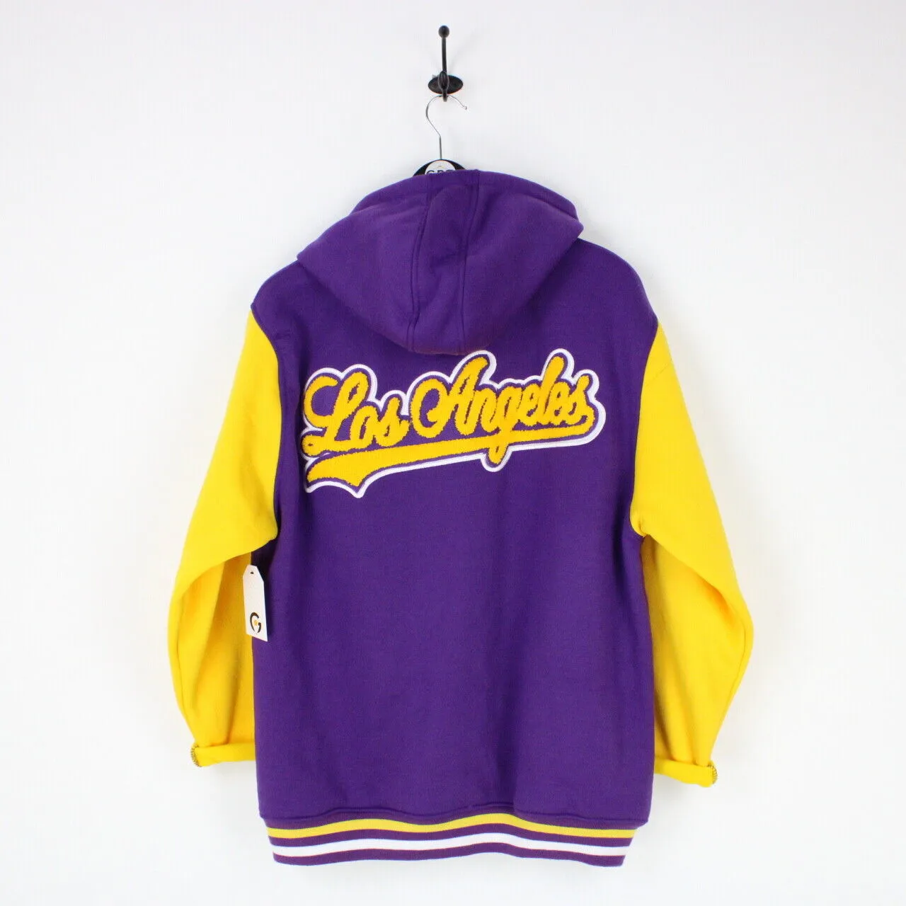 Mens LOS ANGELES Varsity Hoodie Purple | Large