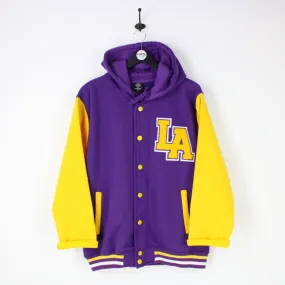 Mens LOS ANGELES Varsity Hoodie Purple | Large