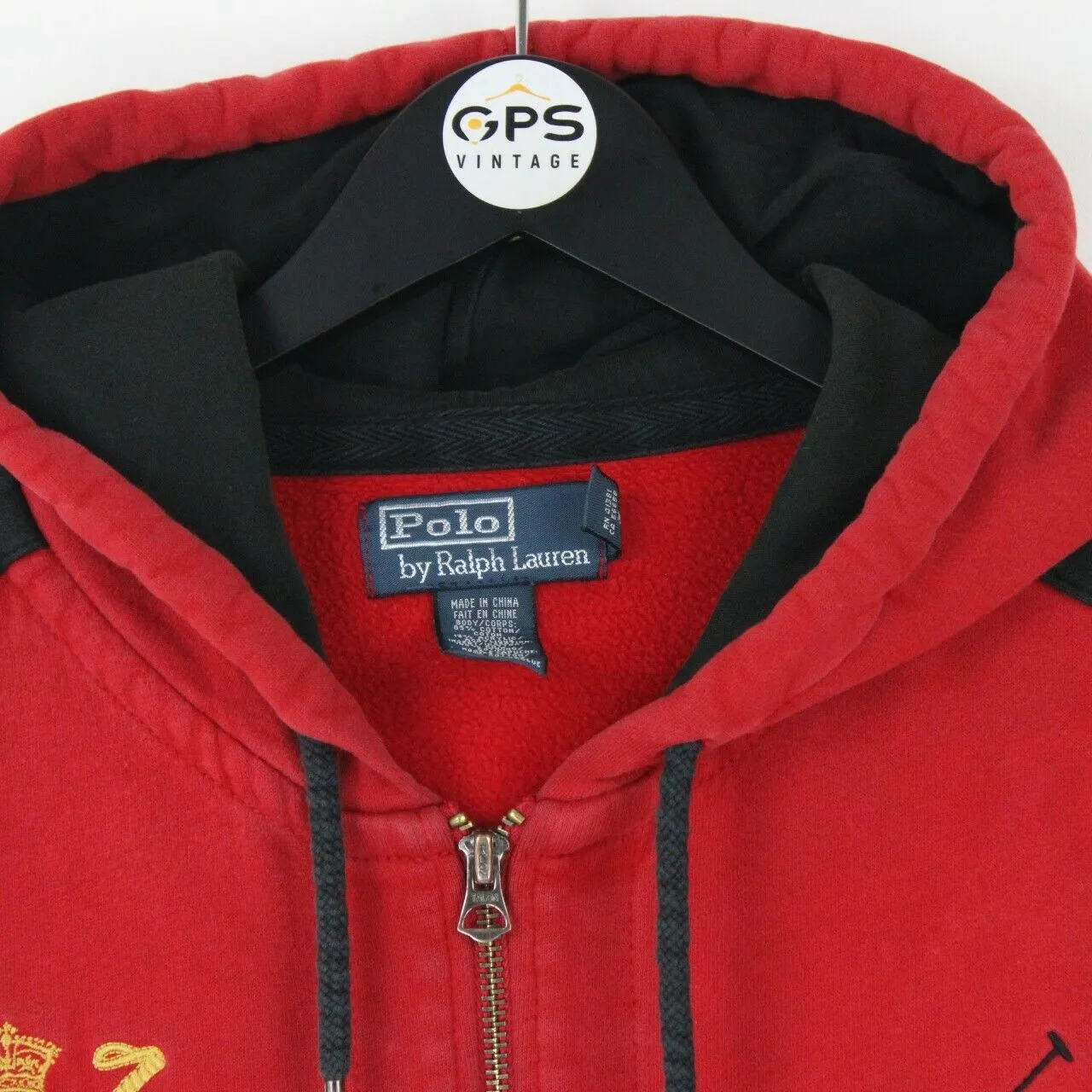 Mens RALPH LAUREN Hoodie Red | XL