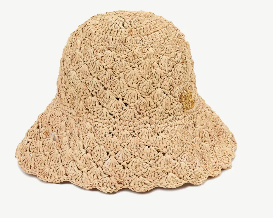 Monogram-embellished Knitted Bucket Hat