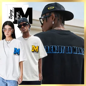 MR. ENJOY DA MONEY  |Crew Neck Unisex Blended Fabrics Street Style Cotton