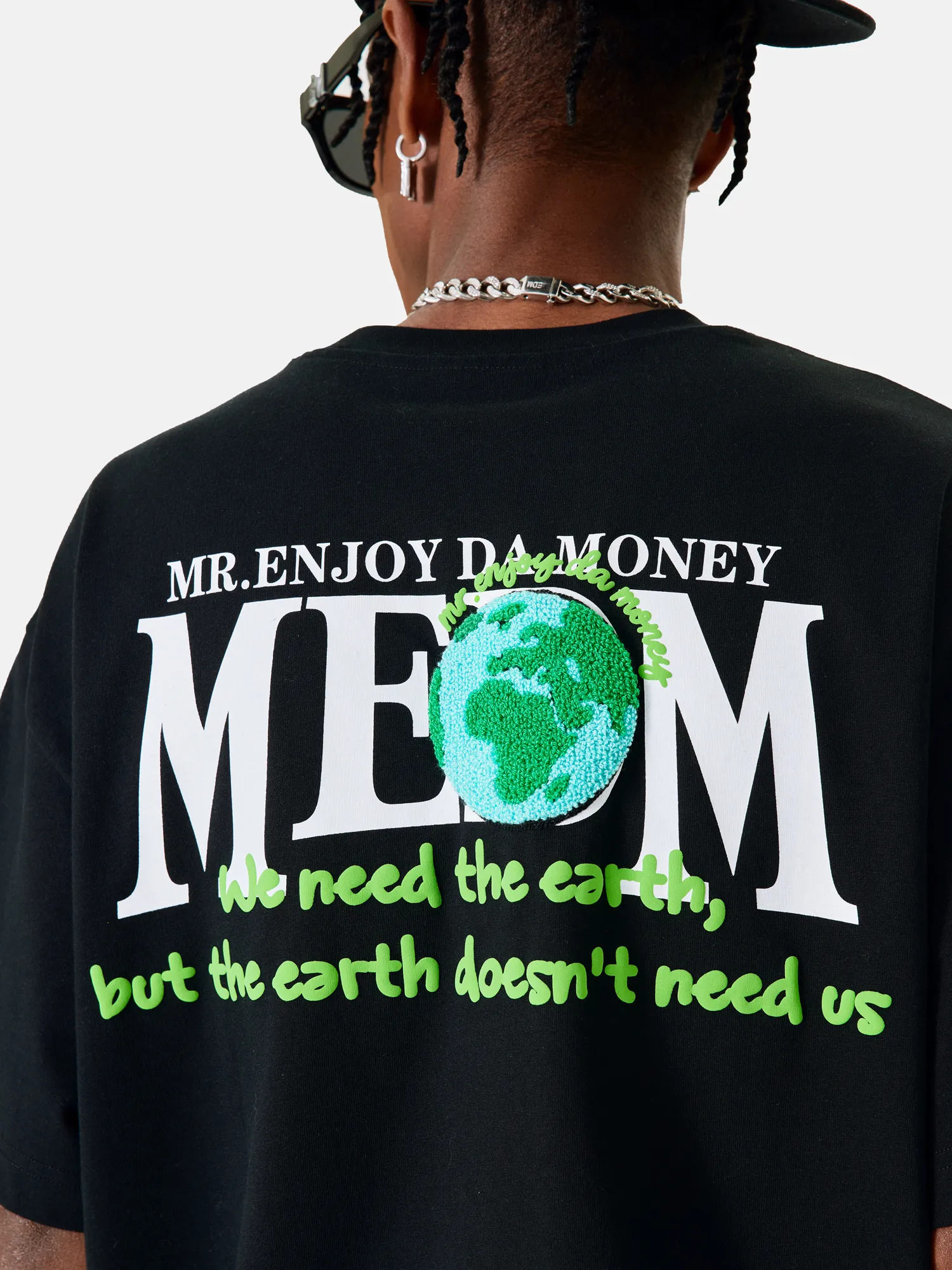 MR. ENJOY DA MONEY  |Crew Neck Unisex Street Style Cotton Short Sleeves Oversized