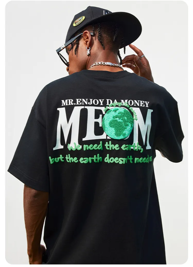 MR. ENJOY DA MONEY  |Crew Neck Unisex Street Style Cotton Short Sleeves Oversized