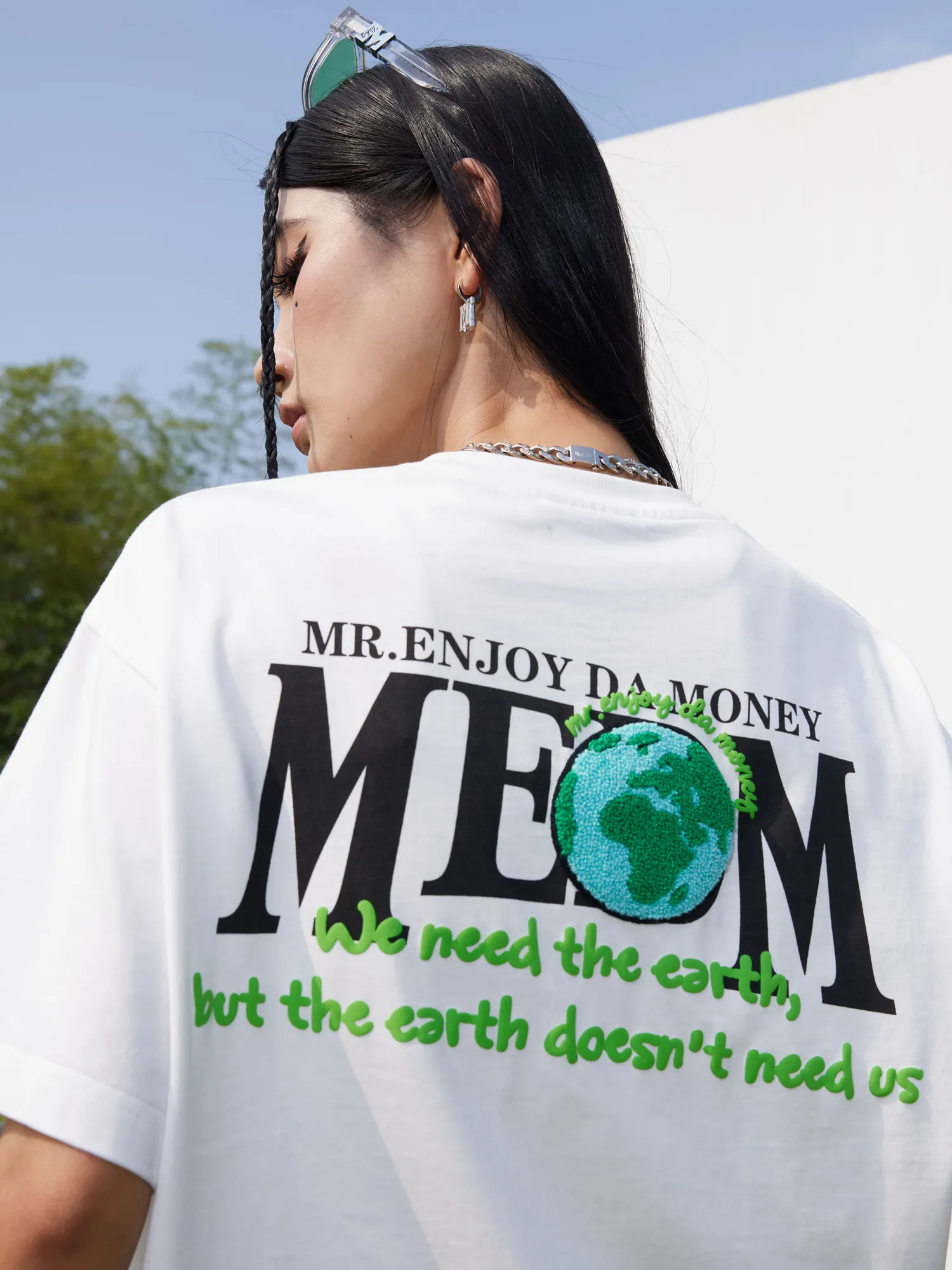 MR. ENJOY DA MONEY  |Crew Neck Unisex Street Style Cotton Short Sleeves Oversized