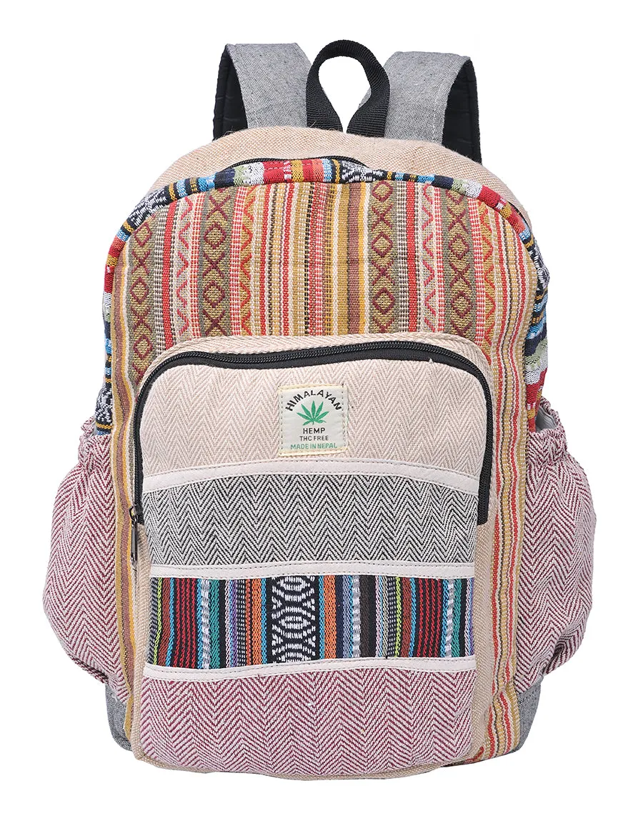 Multi-color Jacquard & Hemp Backpack