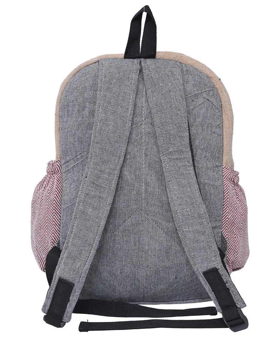 Multi-color Jacquard & Hemp Backpack